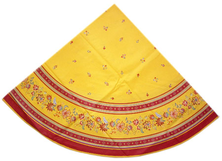 Round Tablecloth Coated (Luberon. yellow/red)